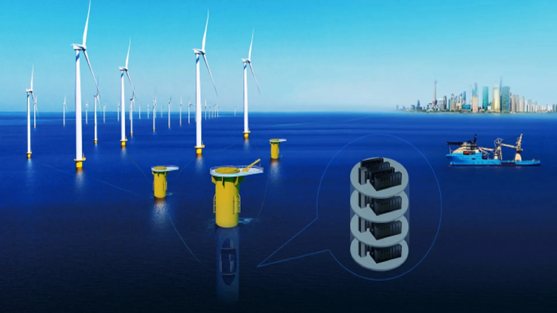 China completes world’s first wind-powered underwater data center