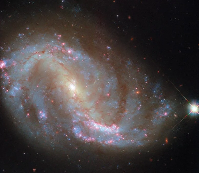 Hubble Captures a Dazzling Spiral Galaxy Alive With Birth and Destruction