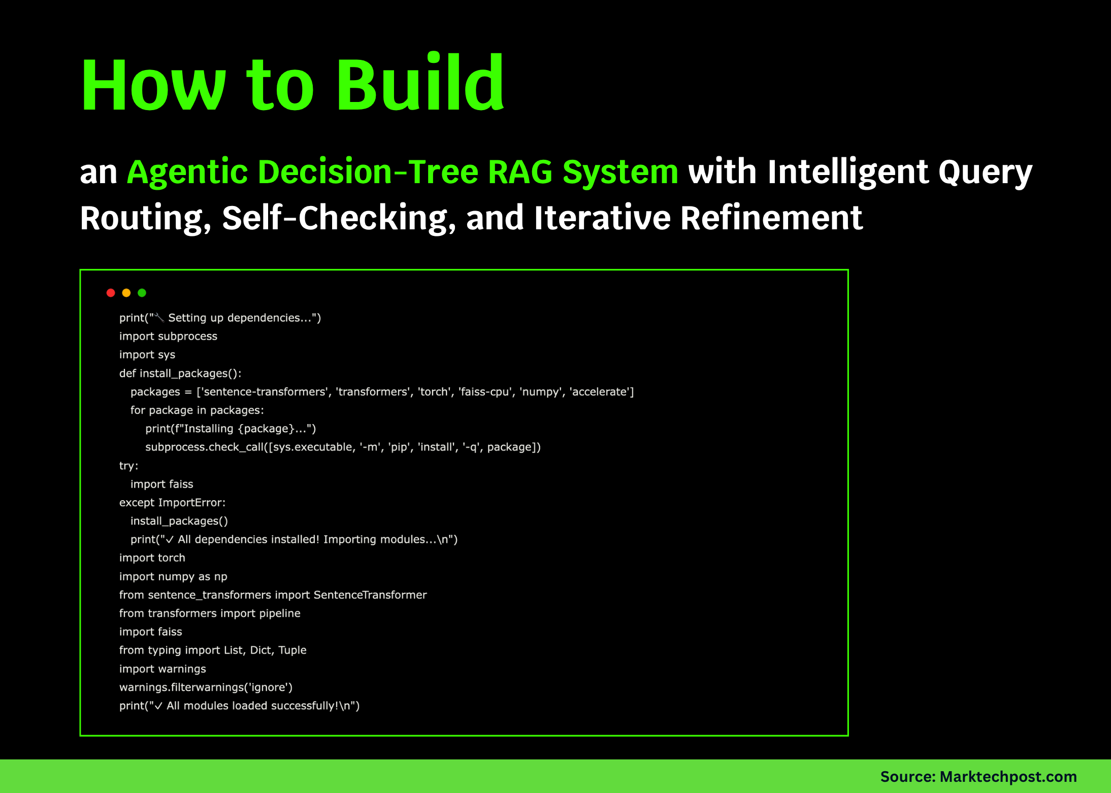 How to Build an Agentic Decision-Tree RAG System with Intelligent Query Routing, Self-Checking, and Iterative Refinement?