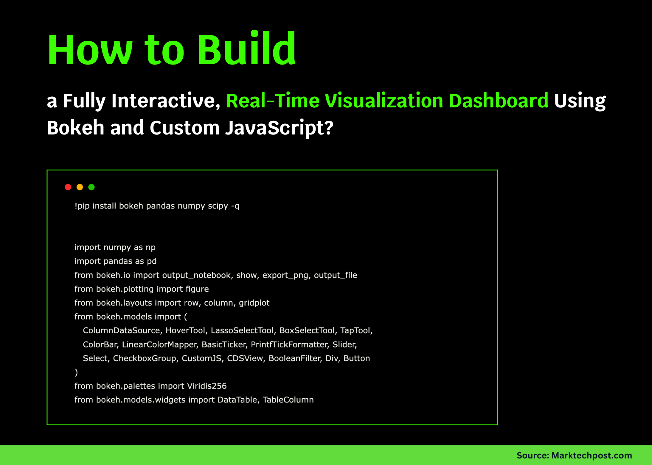 How to Build a Fully Interactive, Real-Time Visualization Dashboard Using Bokeh and Custom JavaScript?