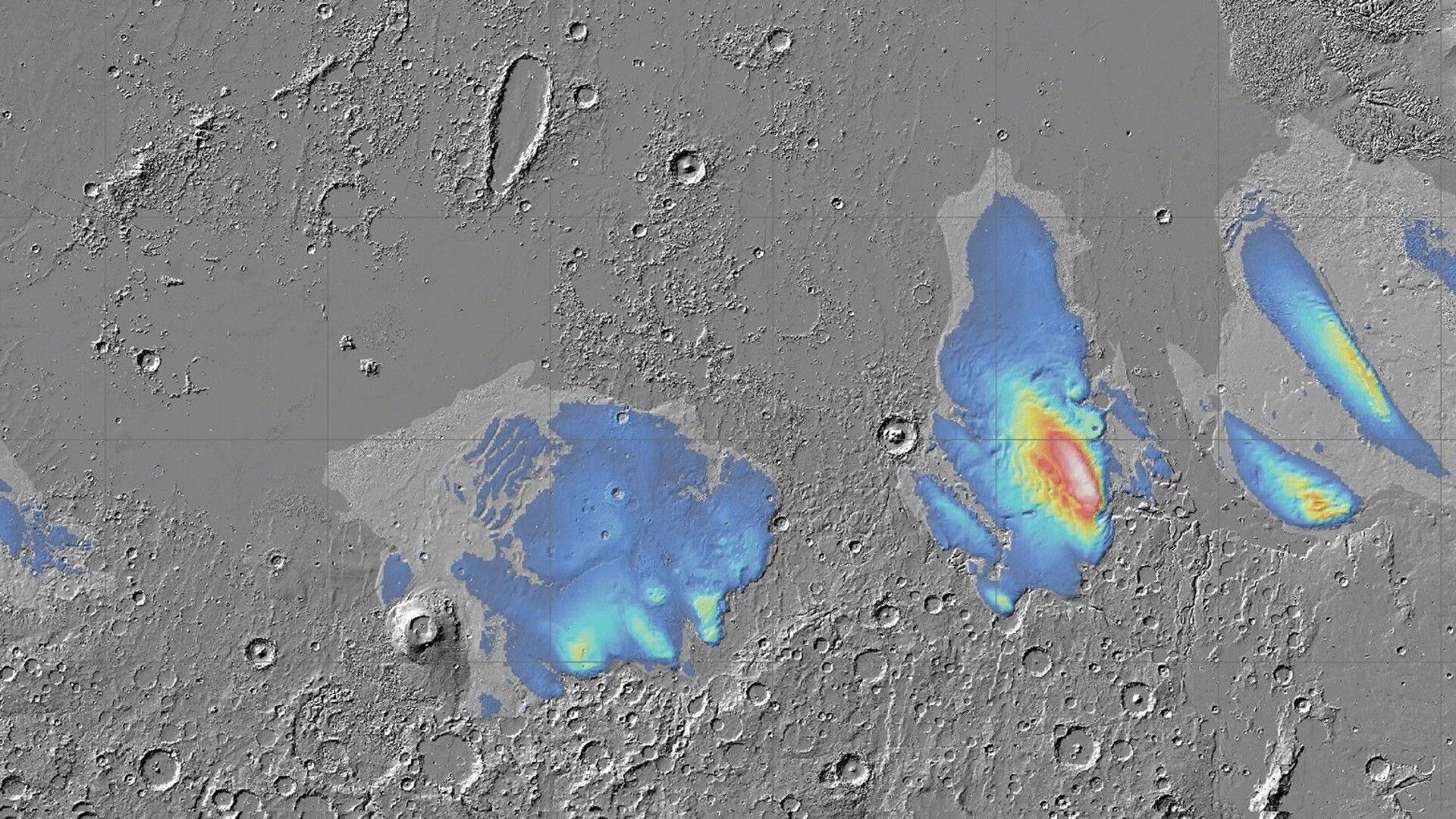 Volcanic explosions on Mars may have left massive ice deposits at the Red Planet’s equator