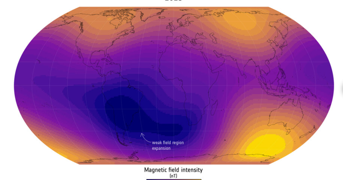 Satellites reveal weak spot in Earth’s magnetic field keeps growing: “There’s something special happening”