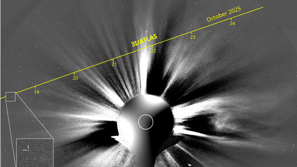 Interstellar comet 3I/ATLAS brightened behind the sun, NASA spacecraft confirm
