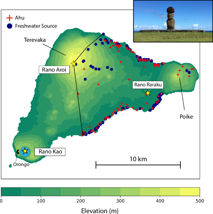 Prolonged drought on Rapa Nui during the decline of megalithic monument construction