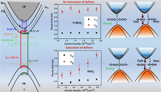 Mid-IR probing unveils vanadium doping-induced unsaturation of defect states in monolayer MoS2