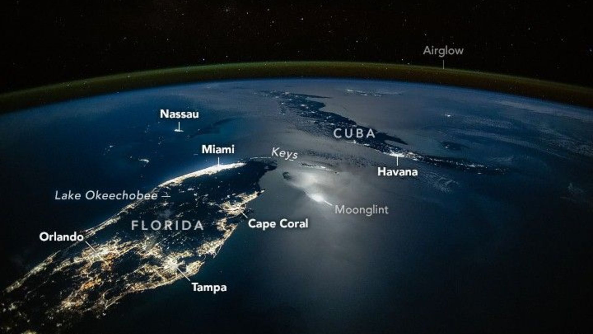 ISS astronaut snaps stunning nighttime photo of Florida and Cuba photo of the day for Dec. 29, 2025