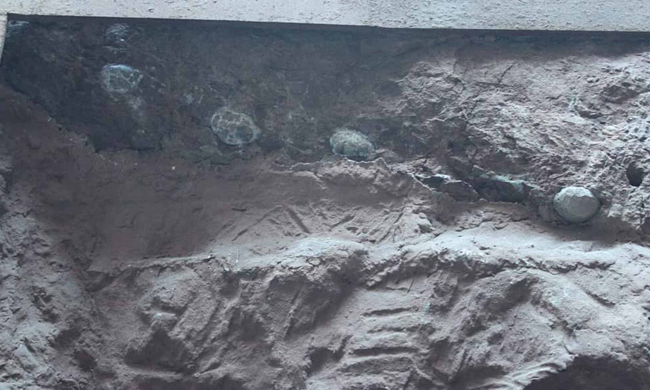 Dinosaur eggs the size of cannon balls filled with giant crystals