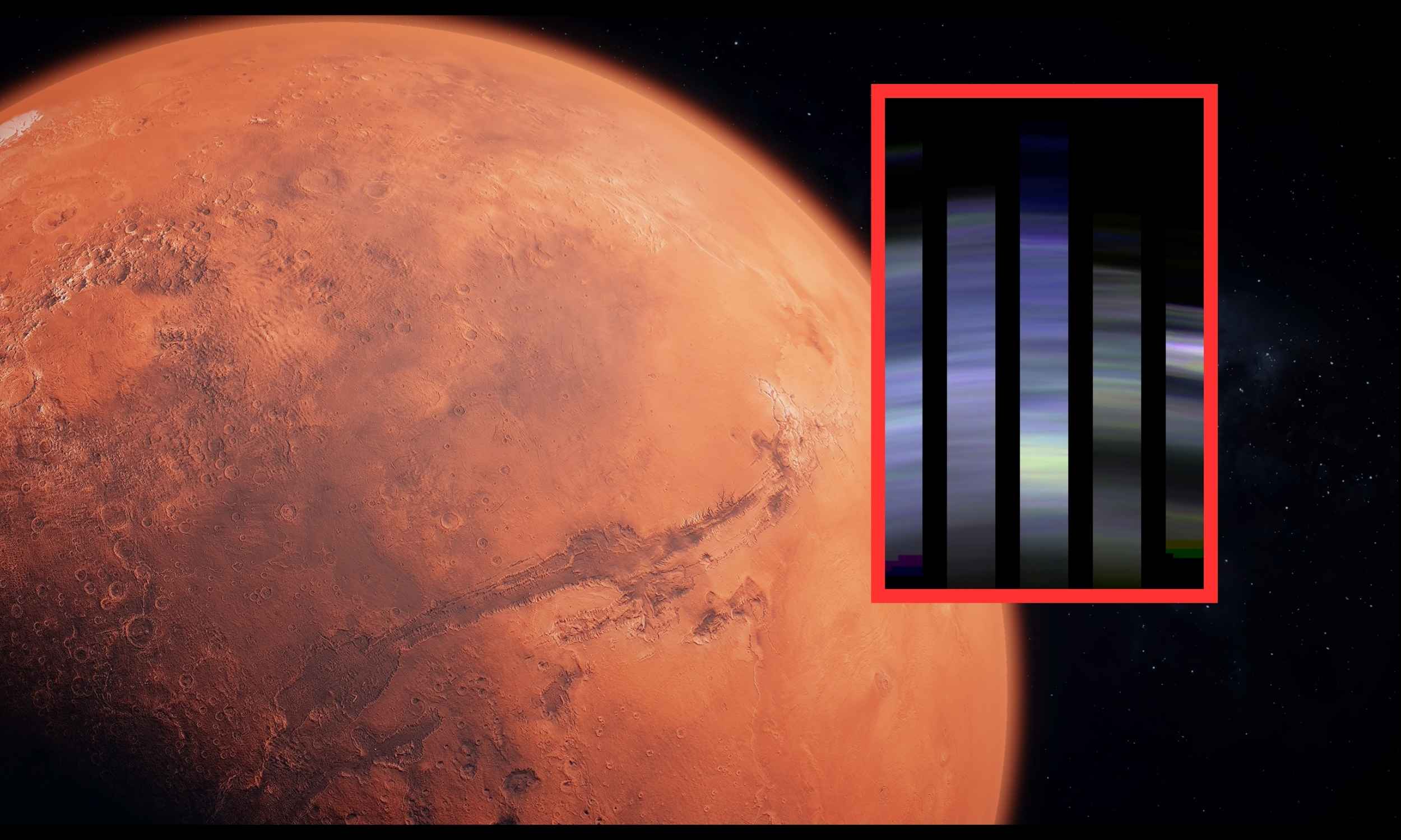 Detailed images of sunset on Mars show different layers and colors