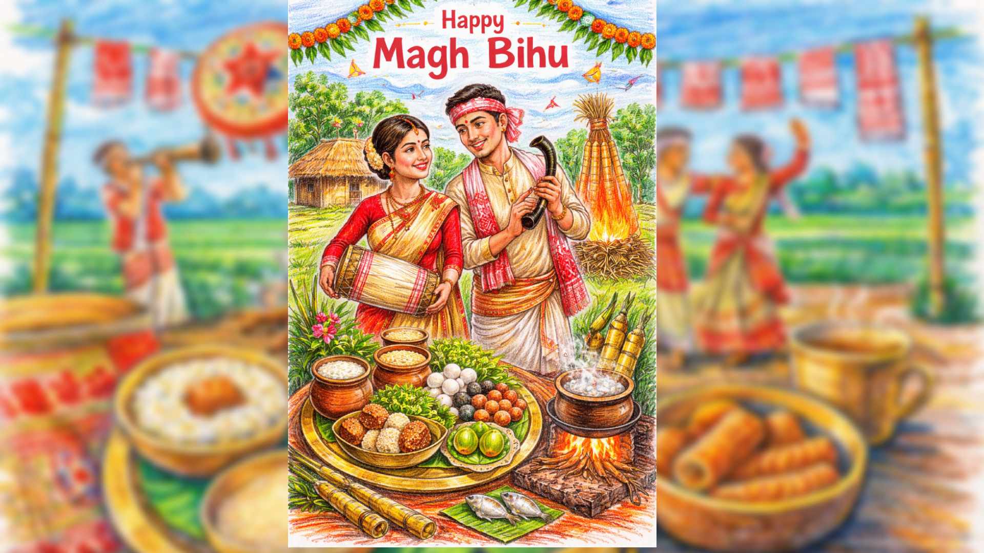 Magh Bihu 2026 Images: Top AI Photo Editing Prompts To Generate Festive Portraits With Family & Friends