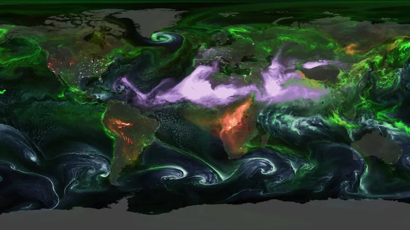 See how aerosols loft through Earth’s sky