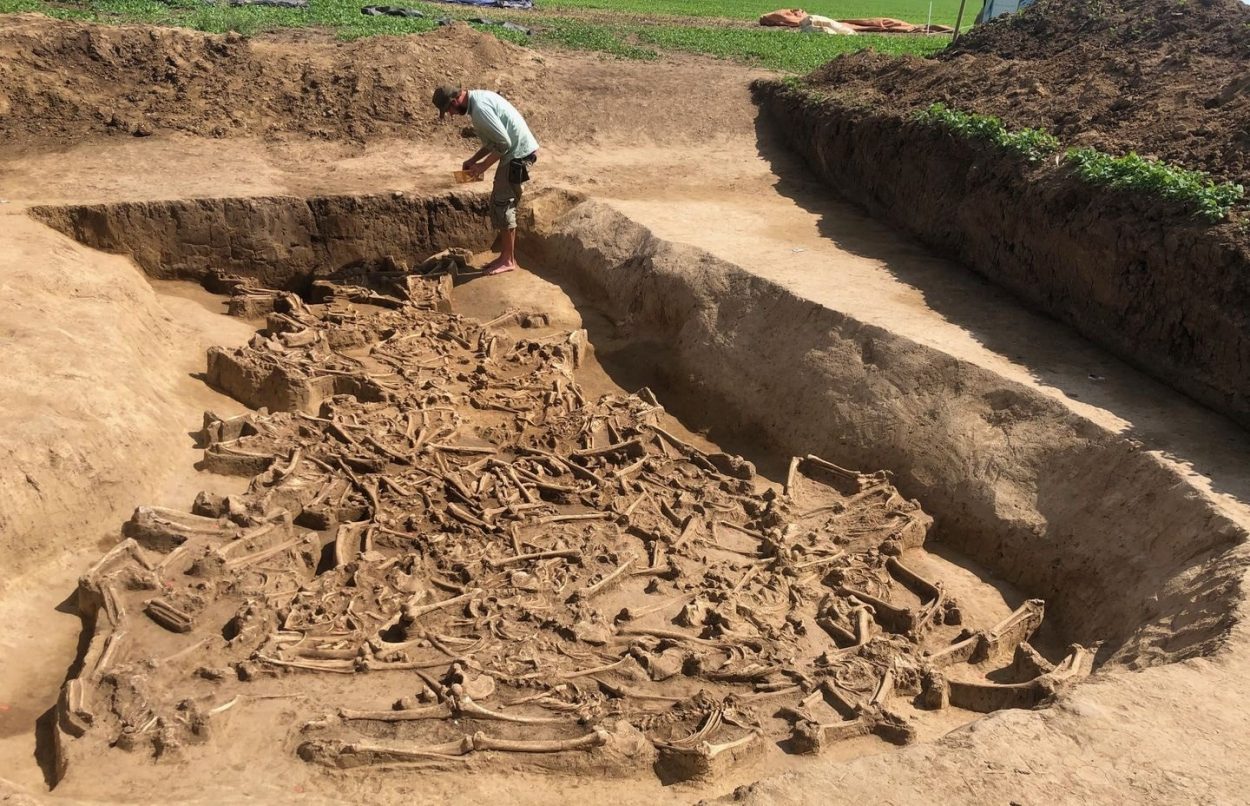 Archaeologists find prehistoric mass grave with headless skeletons