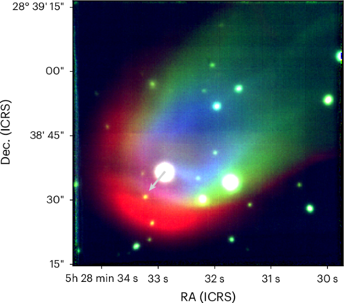 A persistent bow shock in a diskless magnetized accreting white dwarf