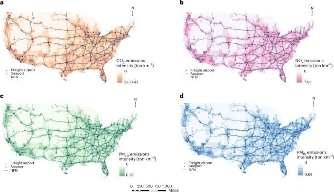 Increasing nationwide disparities in road freight emissions across cities