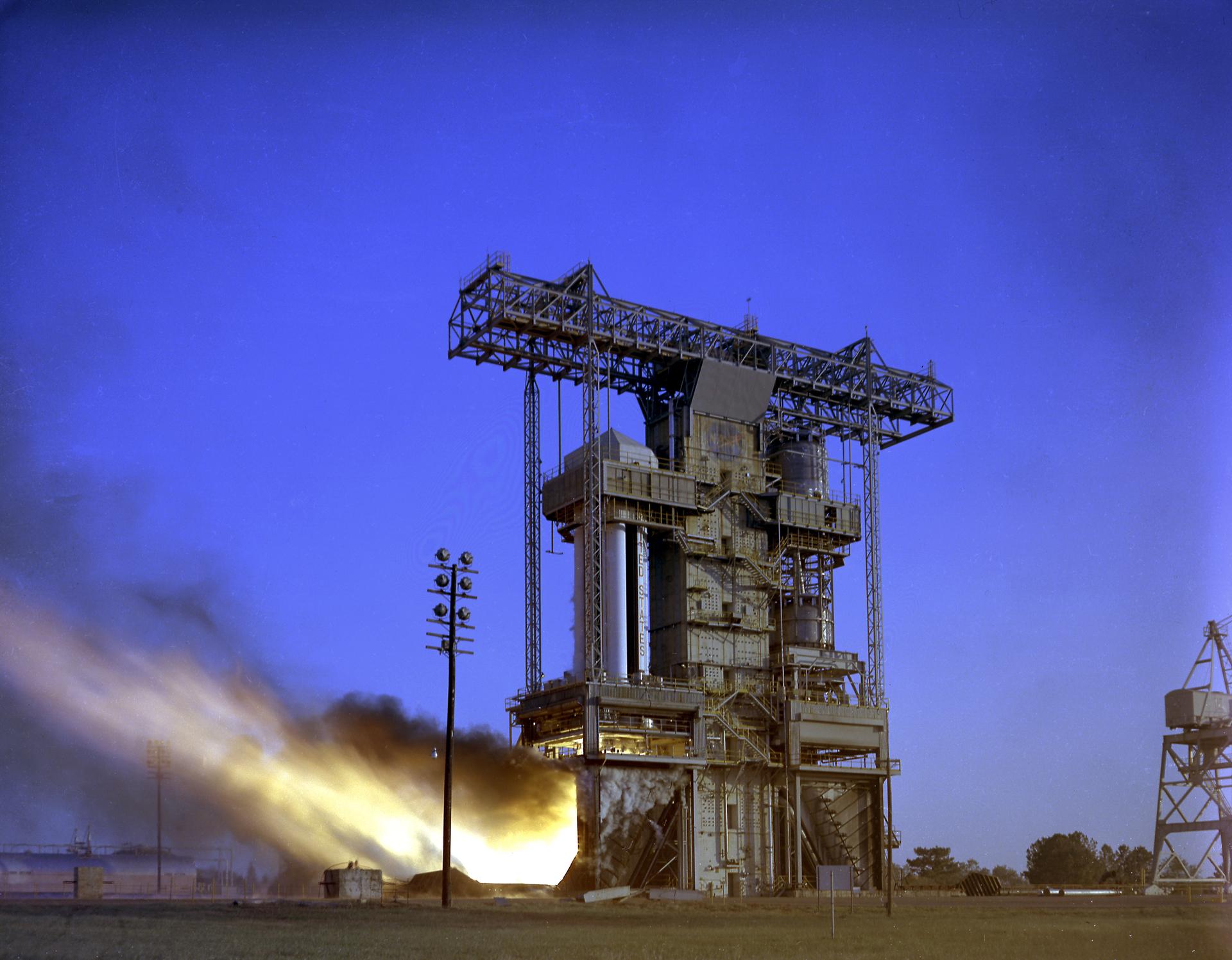 NASA Marshall Removes 2 Historic Test Stands