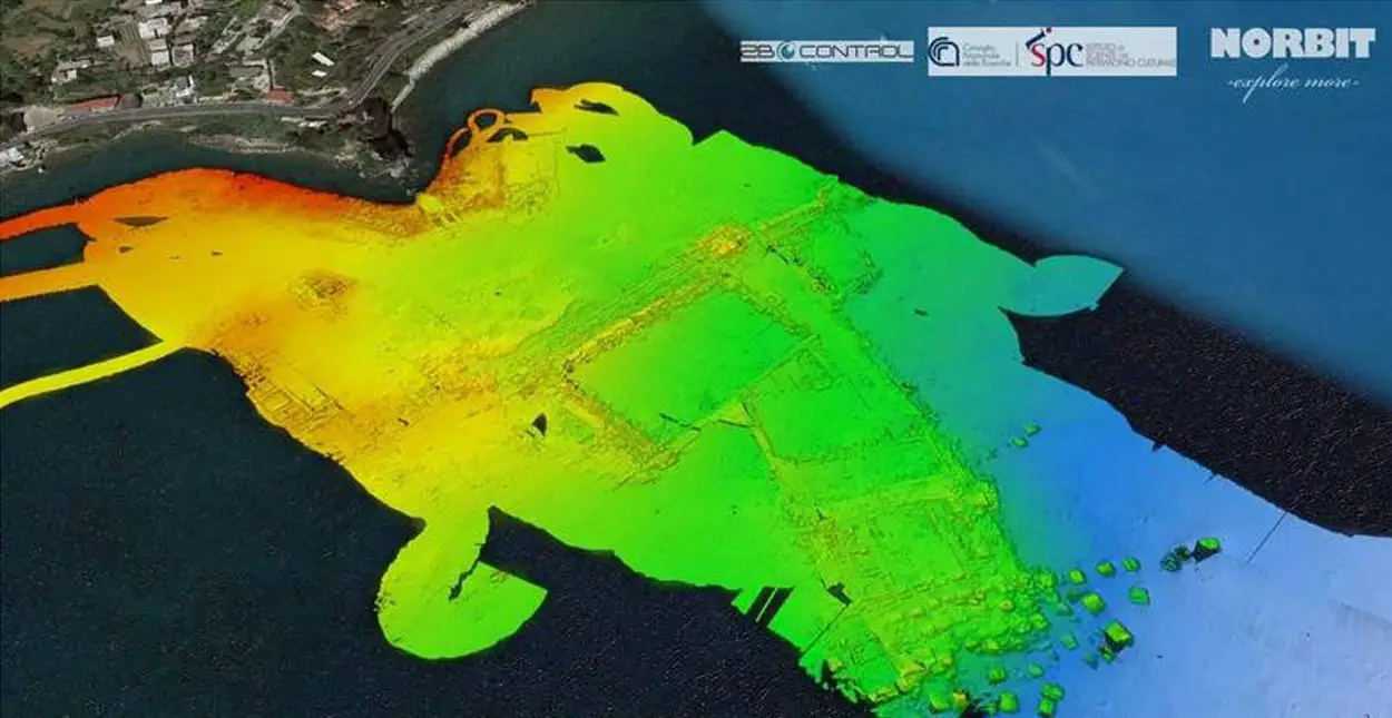 Acoustic remote sensing reveals sunken Roman city of Baia