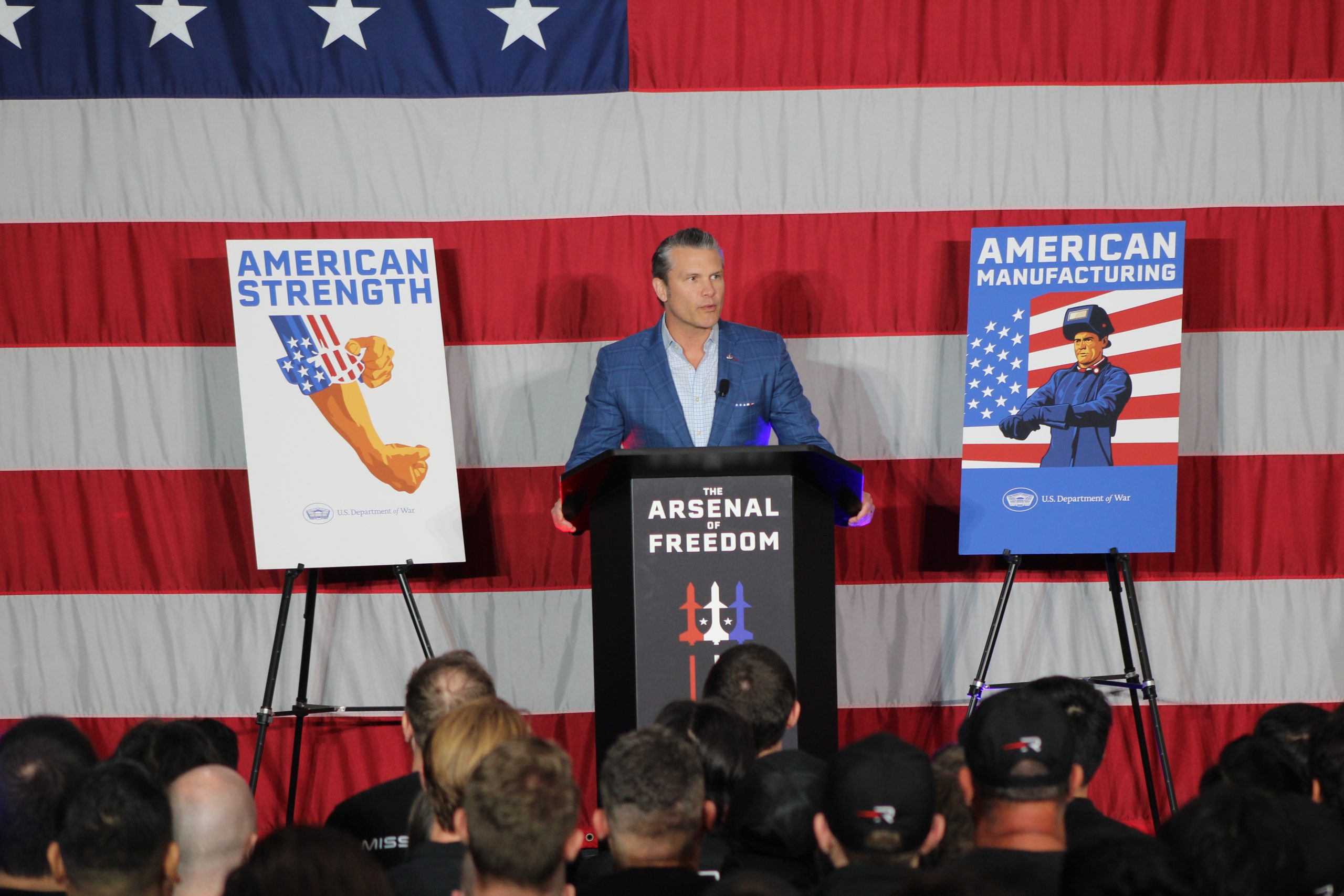 Pentagon chief takes ‘Arsenal of Freedom’ tour to Rocket Lab