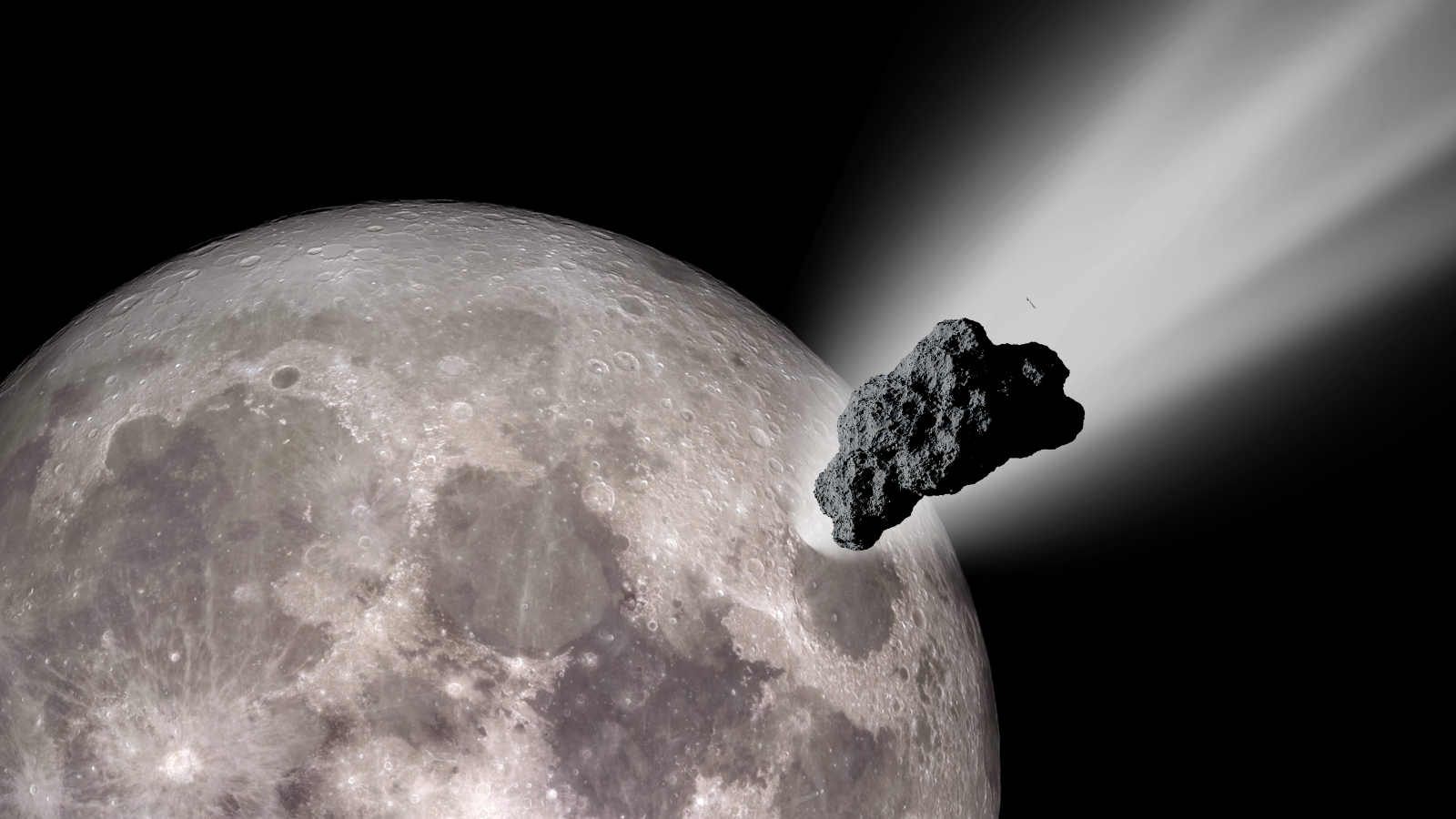 A colossal asteroid may have warped the moon from the inside out