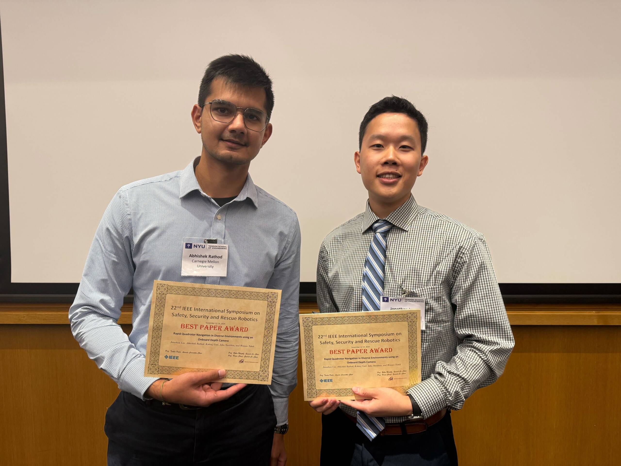 CMU, NREC Researchers Earn Best Paper Award at SSRR 2024