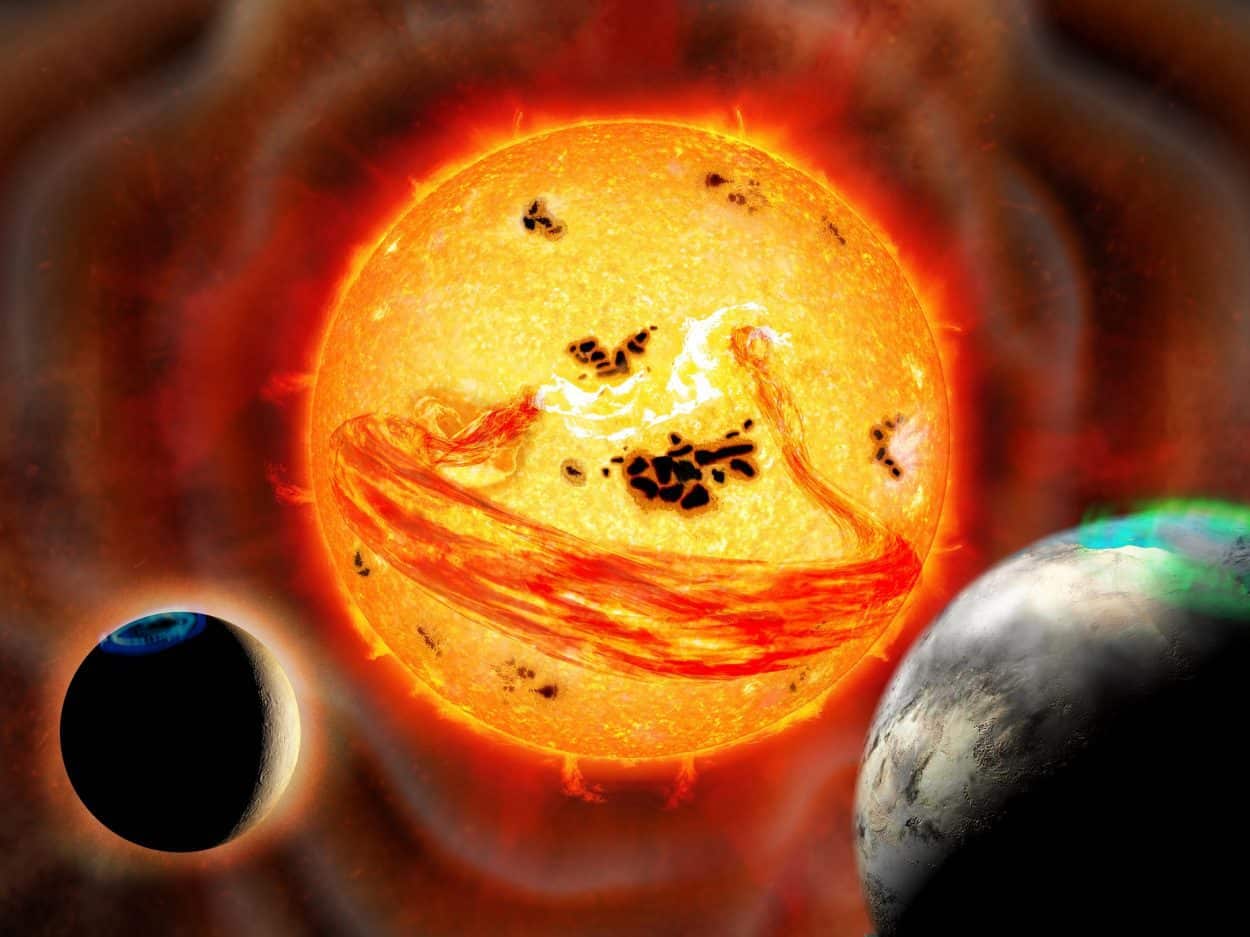 Fiery dragon’s breath may scorch young planets