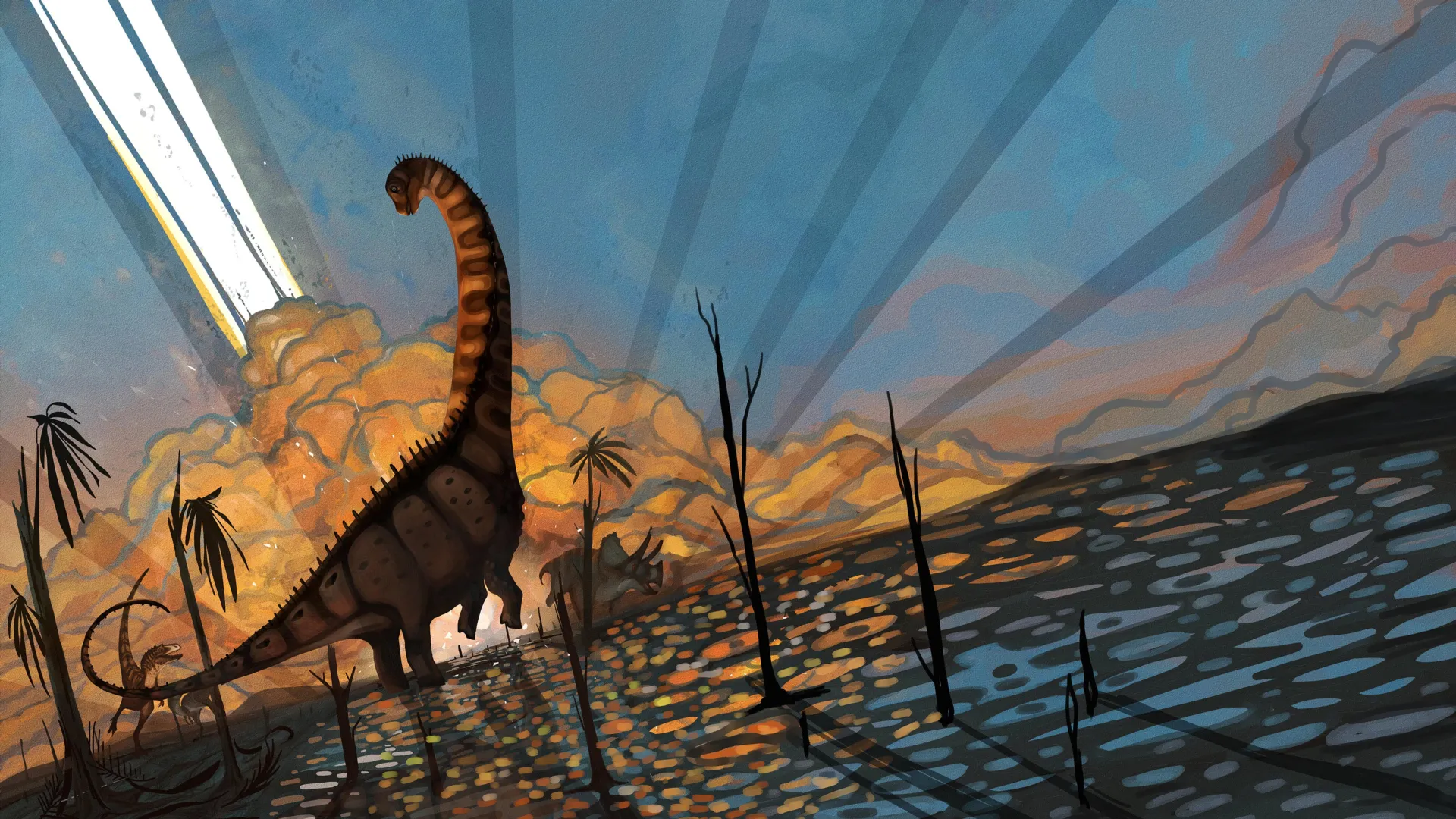 Dinosaurs were thriving when the asteroid struck