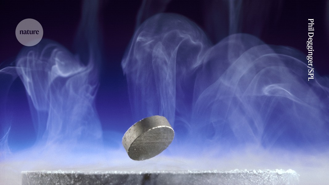 Quantum spinning effect observed in a levitating magnet