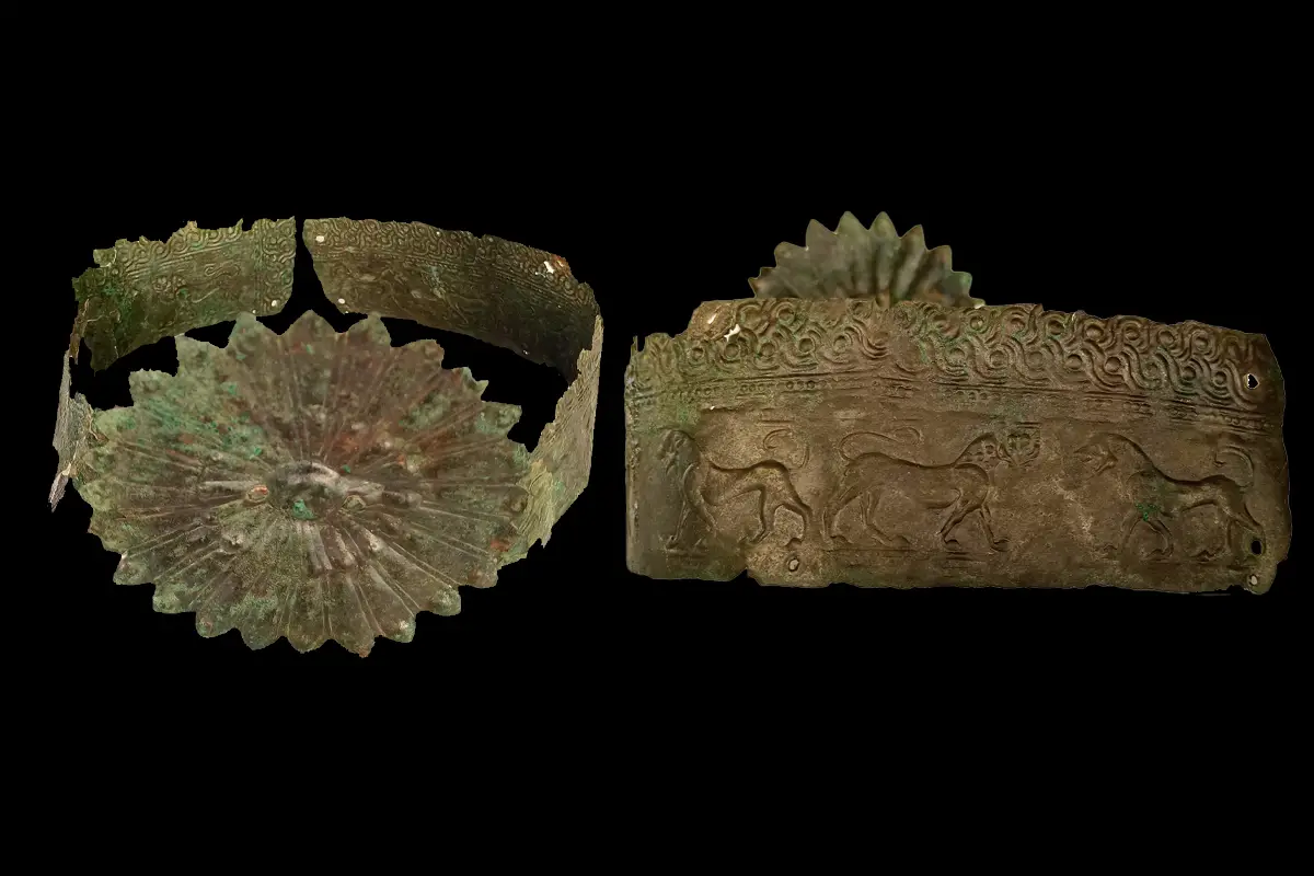 Archaic-Era tomb contains elaborate bronze diadem