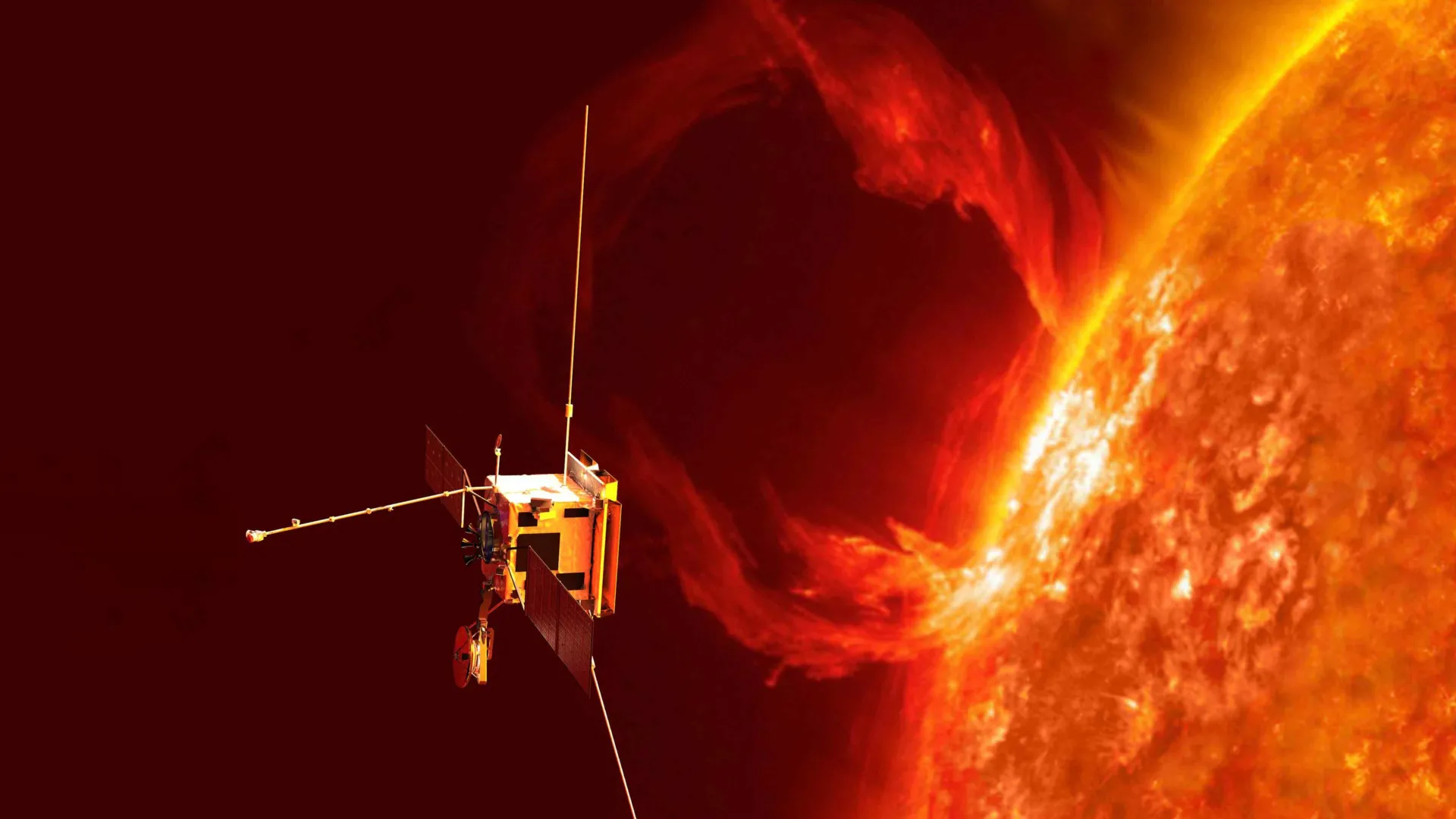 Spacecraft capture the Sun building a massive superstorm