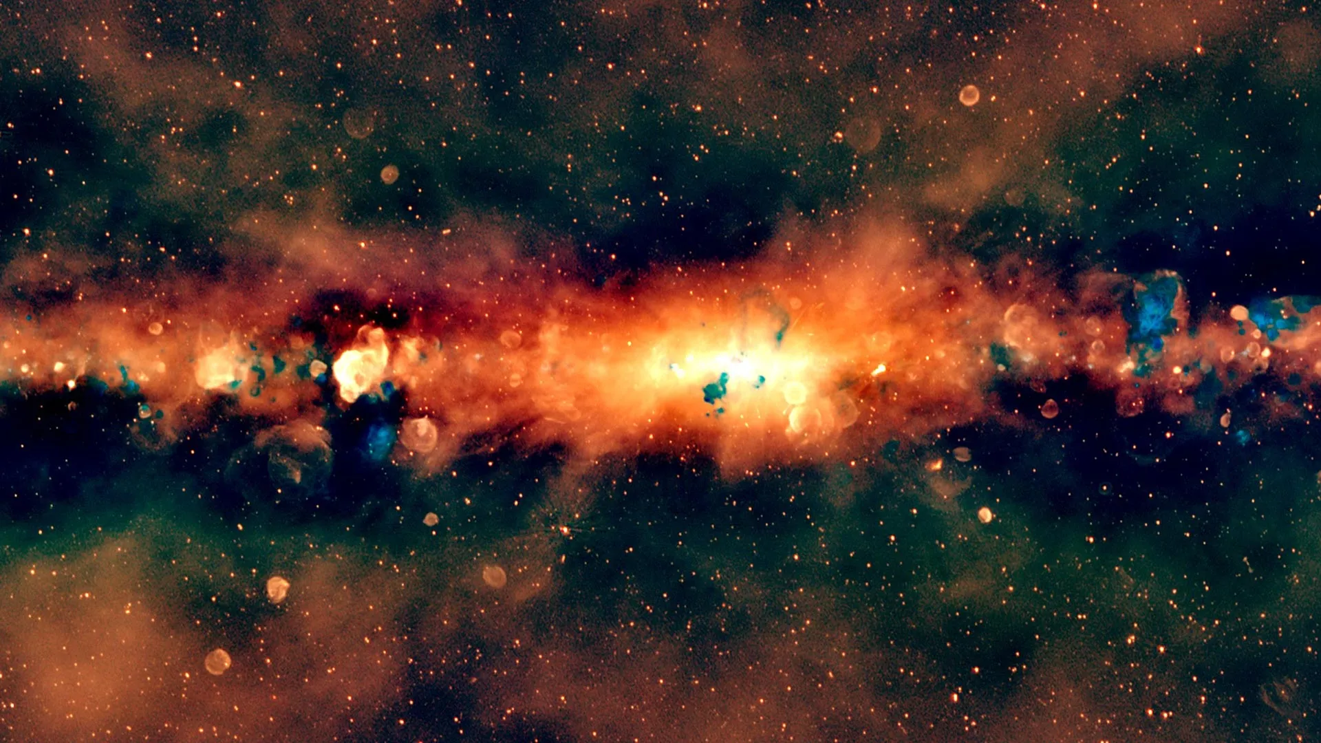 Astronomers just revealed a stunning new view of the Milky Way in radio colors