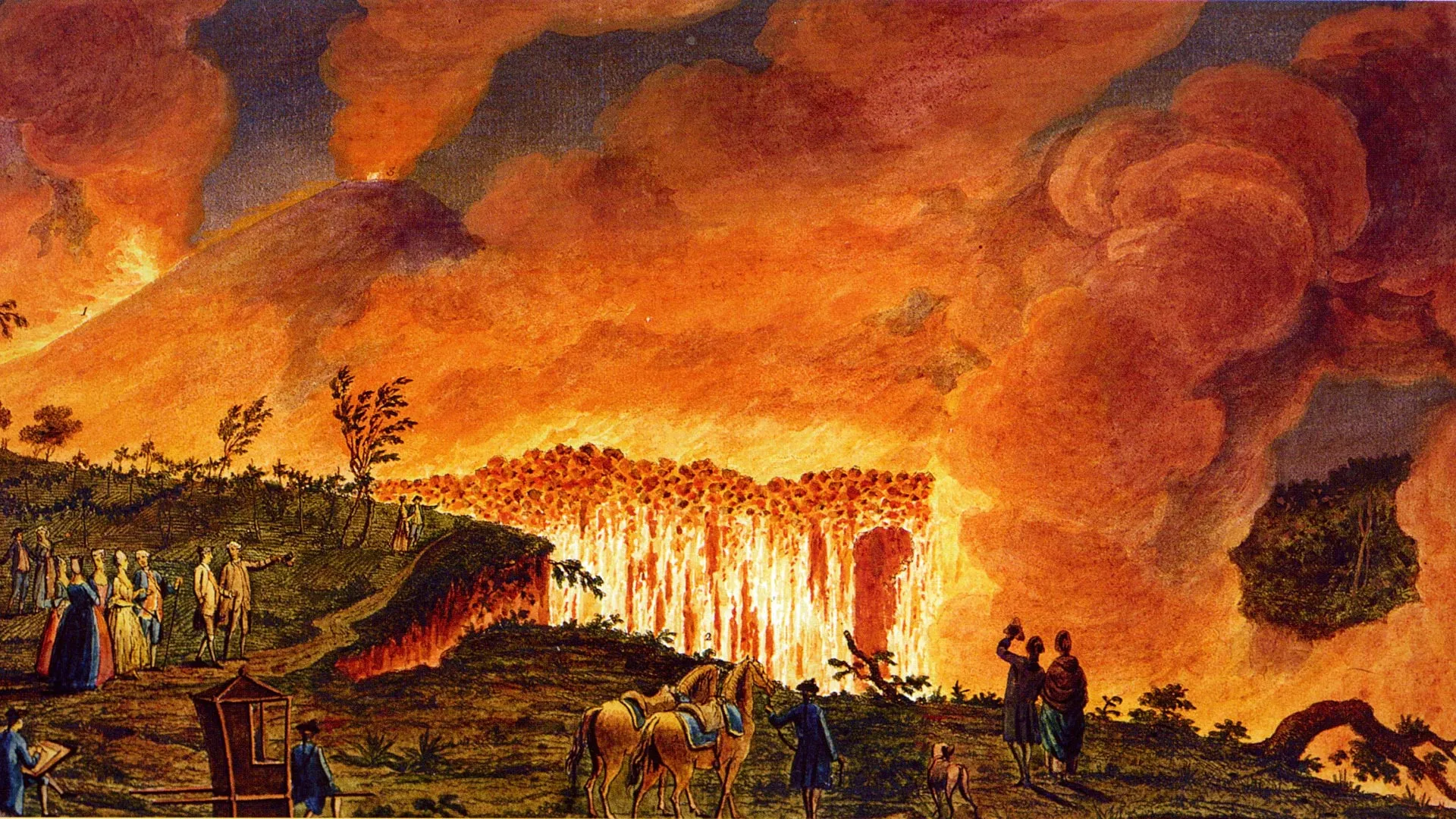 After 250 years, an 18th-century mechanical volcano erupts to life