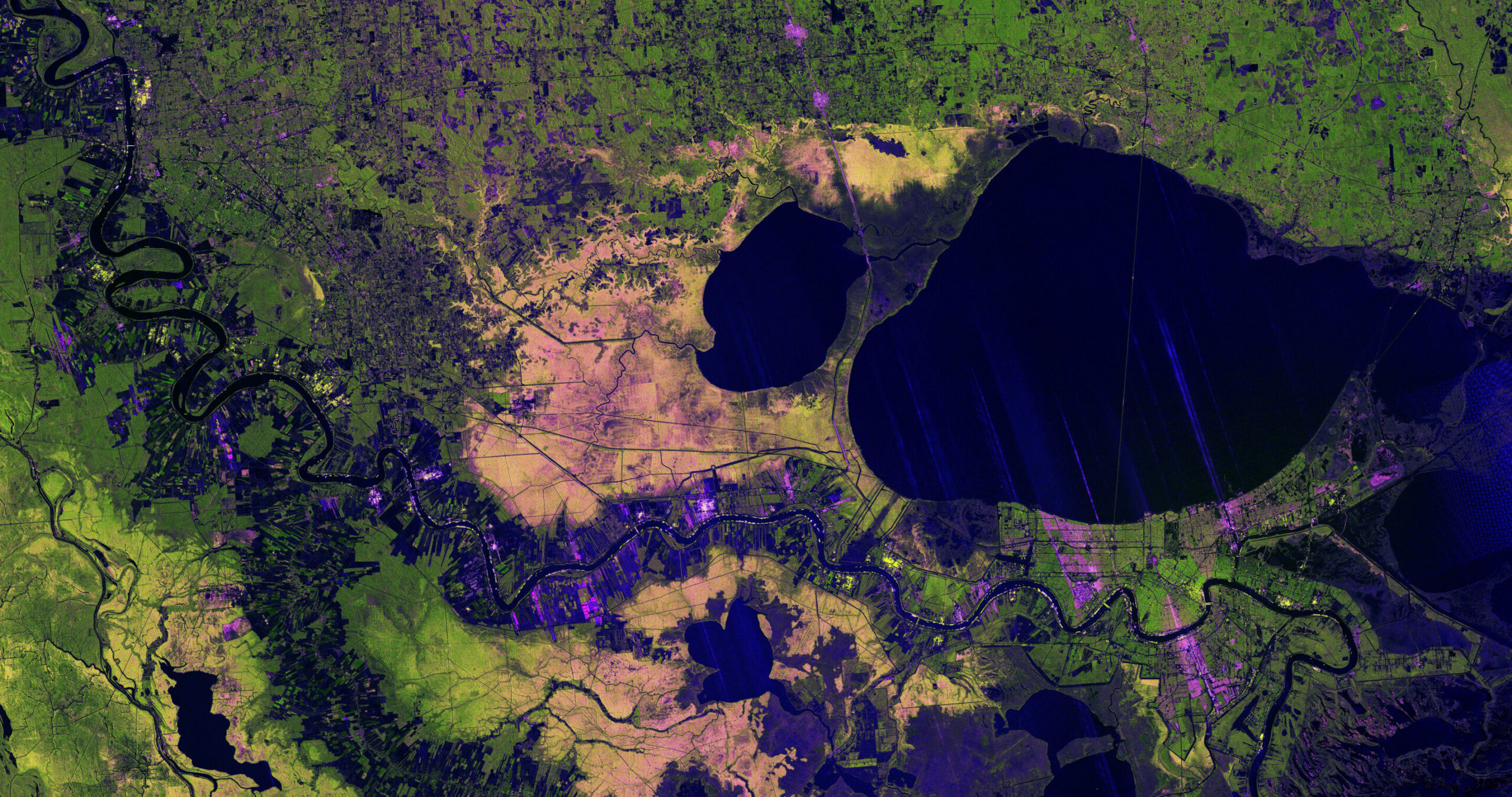 NASA-ISRO radar mission peers through clouds to see Mississippi River Delta