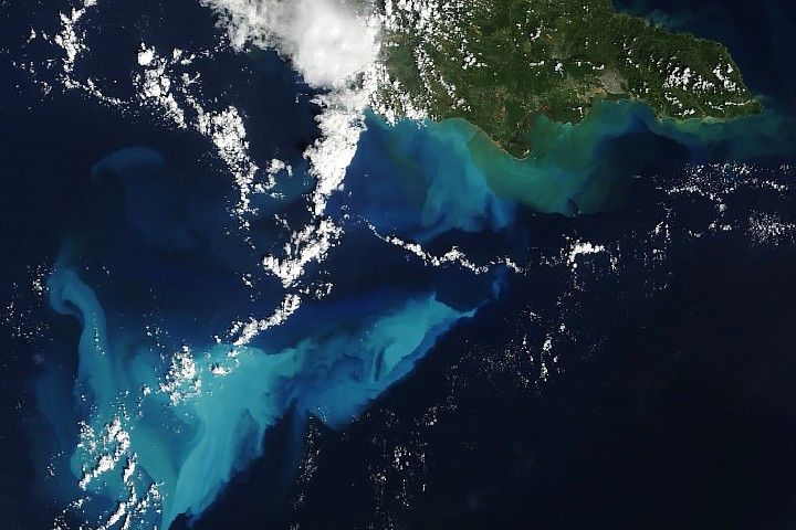 A Plume of Bright Blue in Melissa’s Wake