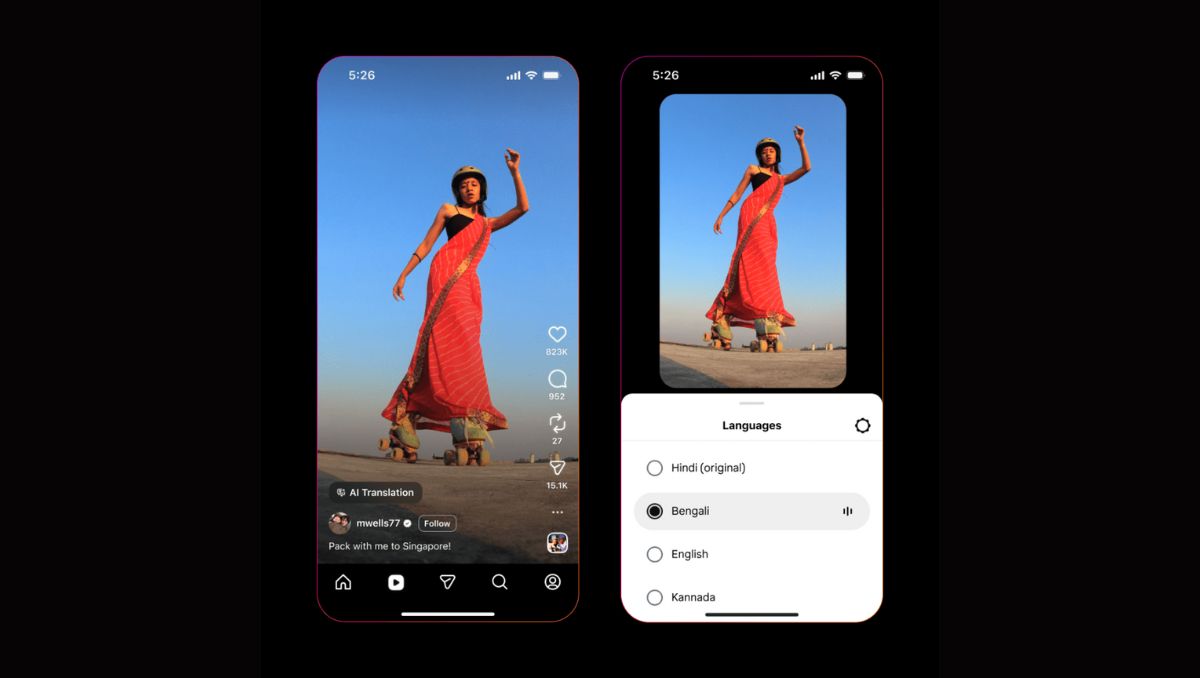 Instagram Expands Reels AI Translation to Bengali, Tamil, Telugu, Kannada, Marathi