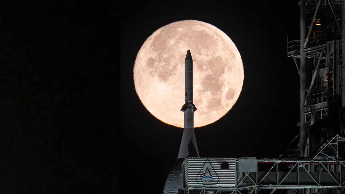 Artemis II: Snow Moon Photobombs SLS Rocket Ahead Of The Lunar Mission; Know When The Crew Will Be Launched