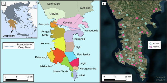 Uniparental analysis of Deep Maniot Greeks reveals genetic continuity from the pre-Medieval era
