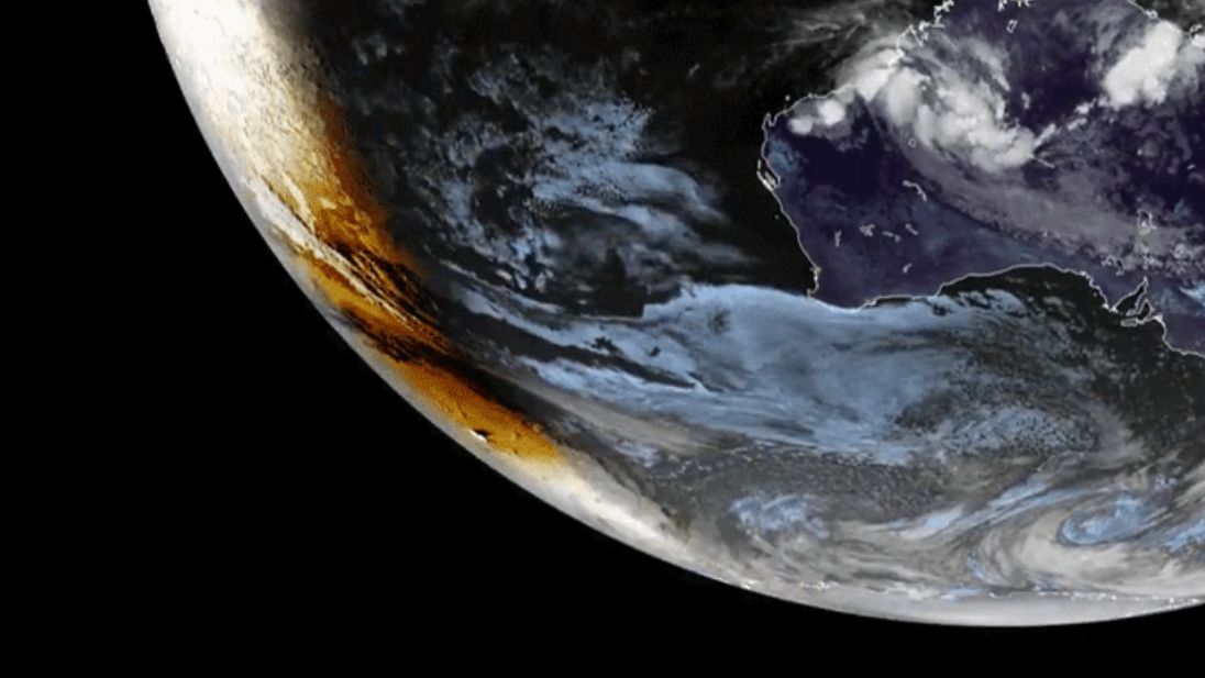 See the moon’s shadow darken Antarctica in epic satellite imagery of the Feb. 17 solar eclipse (video)