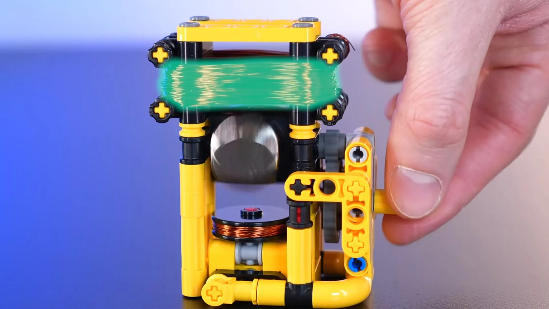 YouTuber builds 4,000-rpm electric motor from LEGO bricks and simple magnets