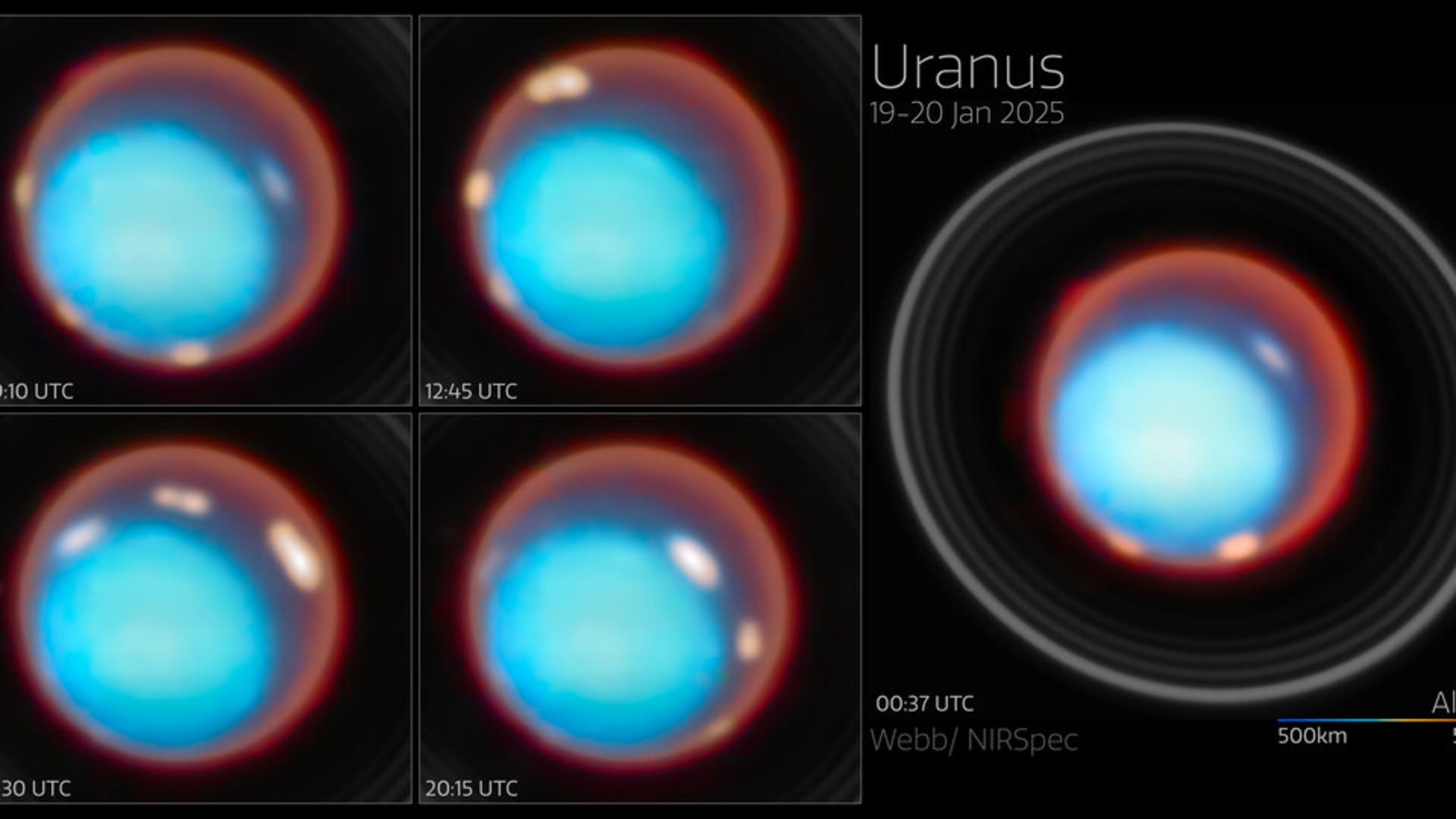 ‘One of the strangest in the solar system’: James Webb telescope spots widespread auroras rolling through Uranus’ atmosphere