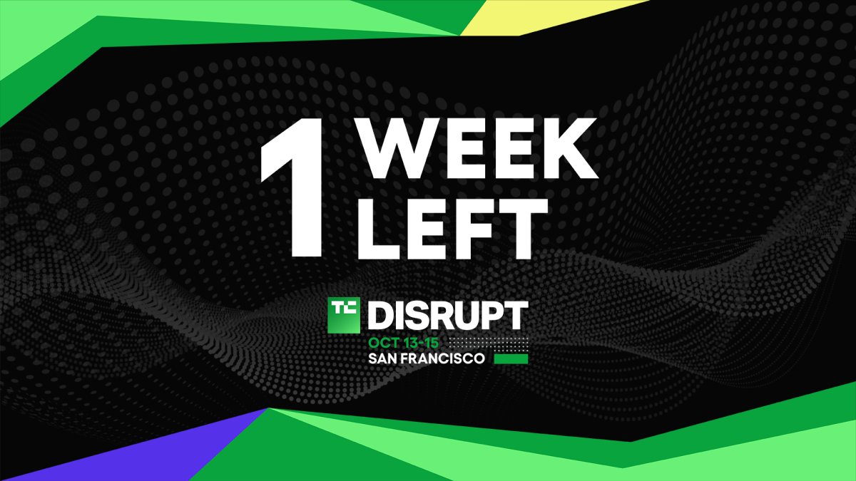 Disrupt 2026 Super Early Bird rates end in 1 week