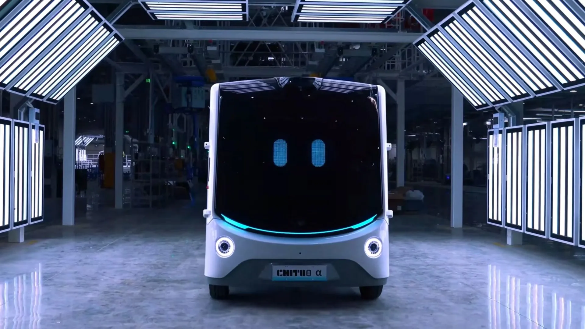 China firm rolls off cute robot vehicle for Apple’s iPhone supplier