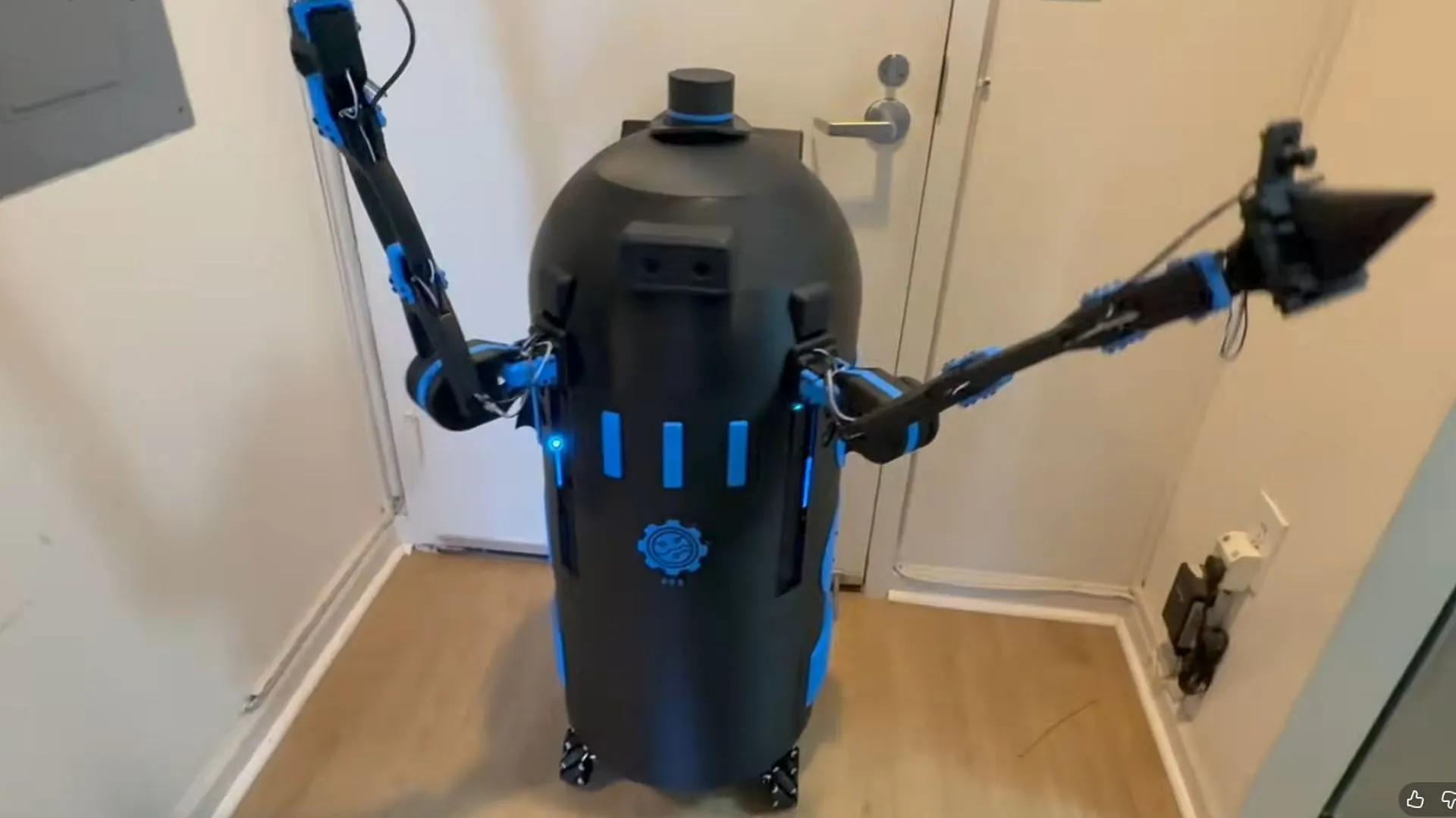 3D-printed robot built in 24 hours folds laundry with articulated arms