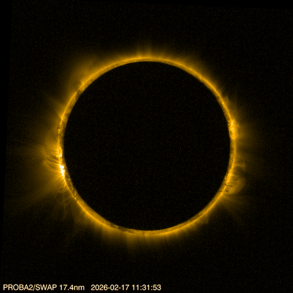 Incredible image shows what 2026’s first solar eclipse looked like from space