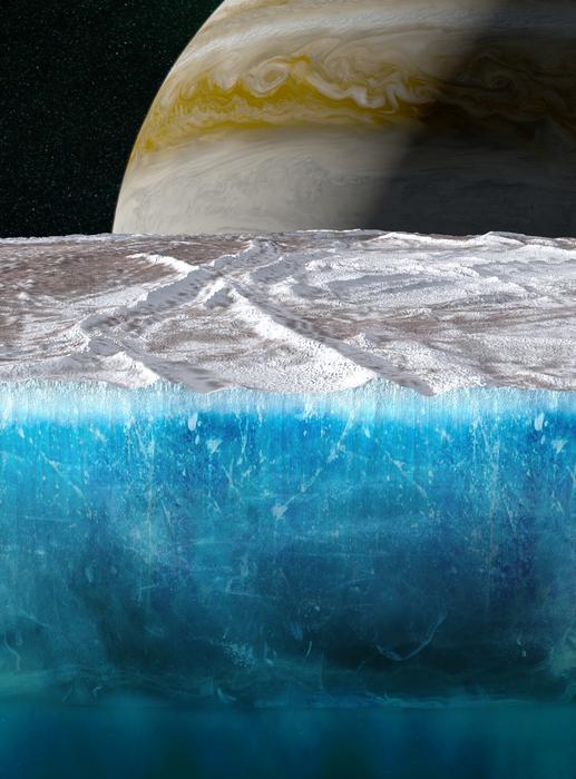 Juno spacecraft reveals thickness of Europa’s ice shell