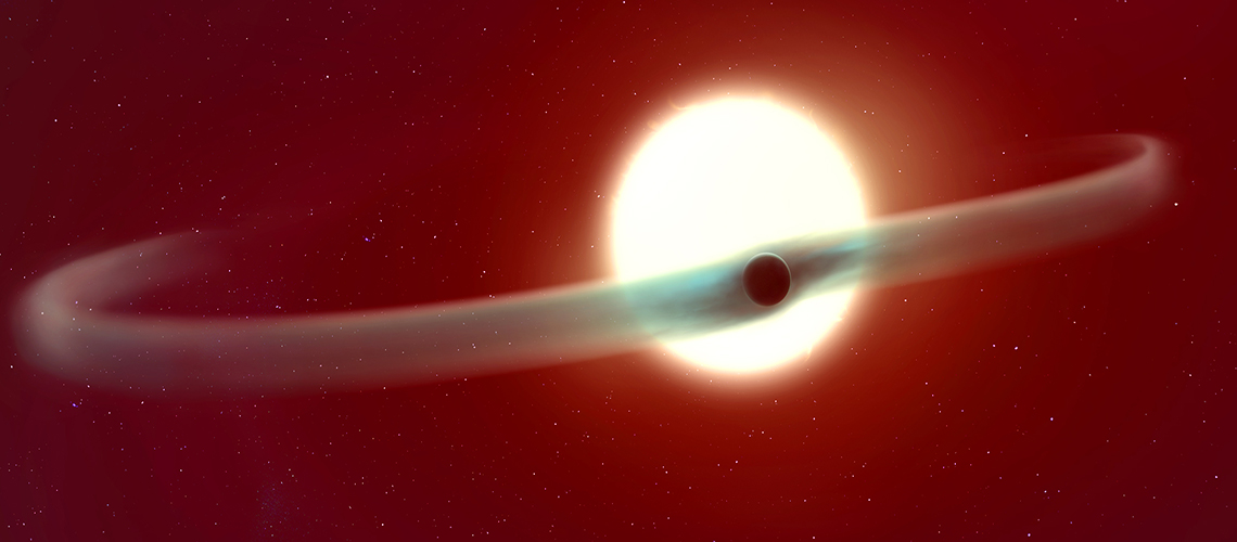 A Double Helium Tail Wraps Around WASP-121b