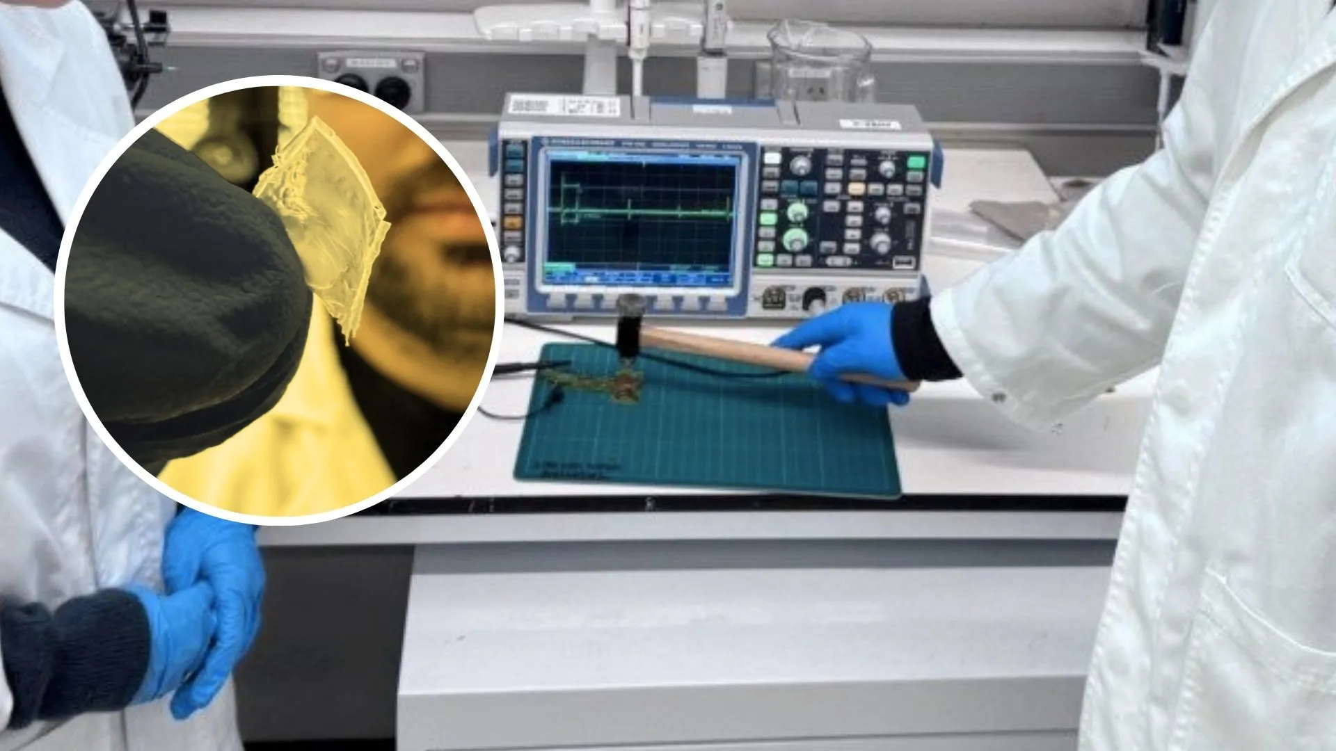 Electricity generated from compression using flexible nylon-film device