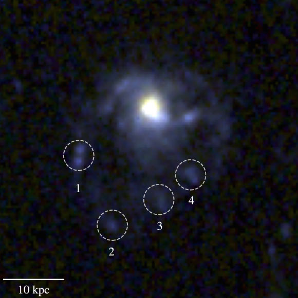 Webb Discovers Most Distant Jellyfish Galaxy Ever Seen