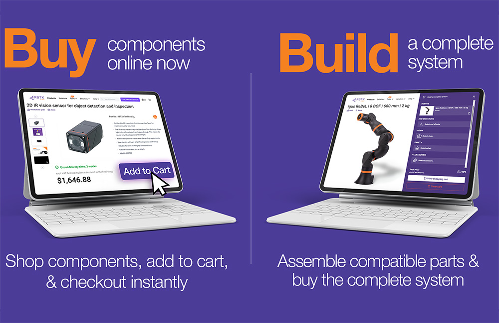 igus launches new RBTX online shopping experience for robotics developers