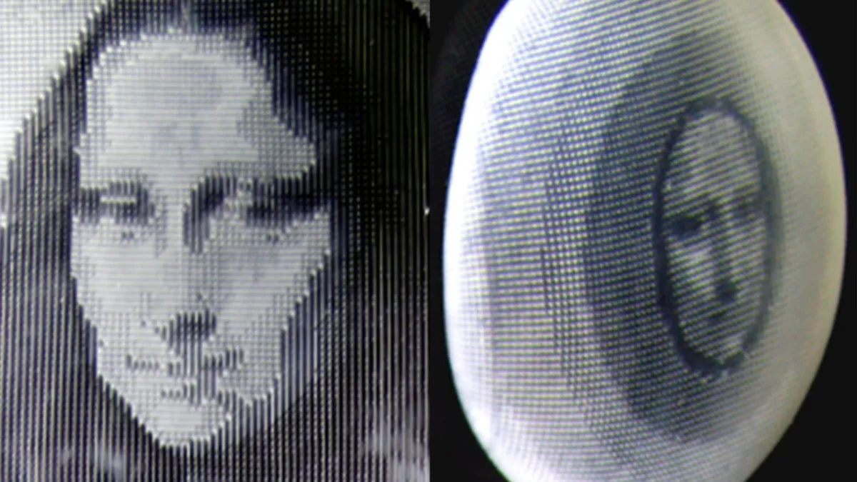 Synthetic skin reveals hidden ‘Mona Lisa’ when exposed to heat