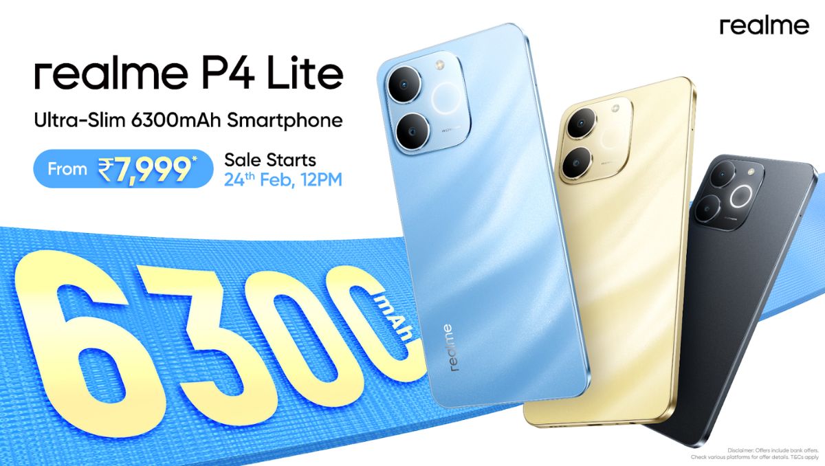Realme P4 Lite Debuts in India With 6,300mAh Battery, 13MP Camera, Price Revealed