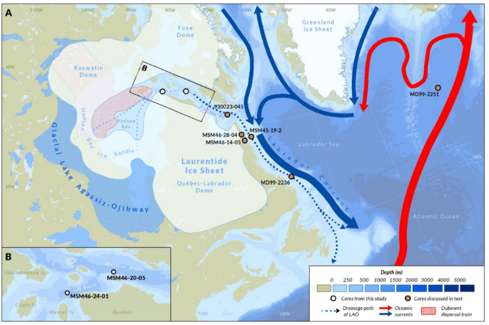 Multi-phase retreat of the Laurentide Ice Sheet and associated freshwater release from Hudson Bay during the last deglaciation