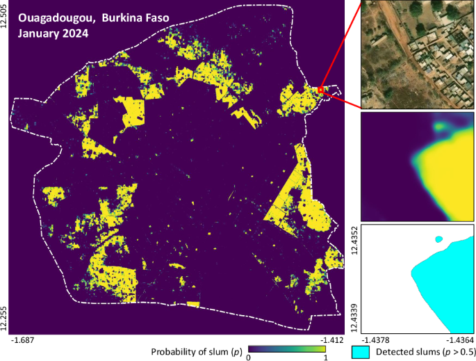 Minimally supervised learning on sub-meter satellite imagery reveals slum expansion during the COVID-19 pandemic